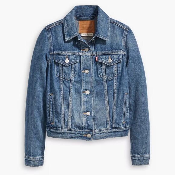 Levi’s Origional Trucker Jacket L Blue Denim Jean NWT - Picture 2 of 6